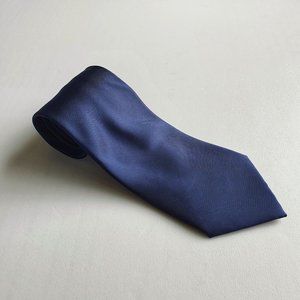 Hermes-Paris Navy Silk Tie
